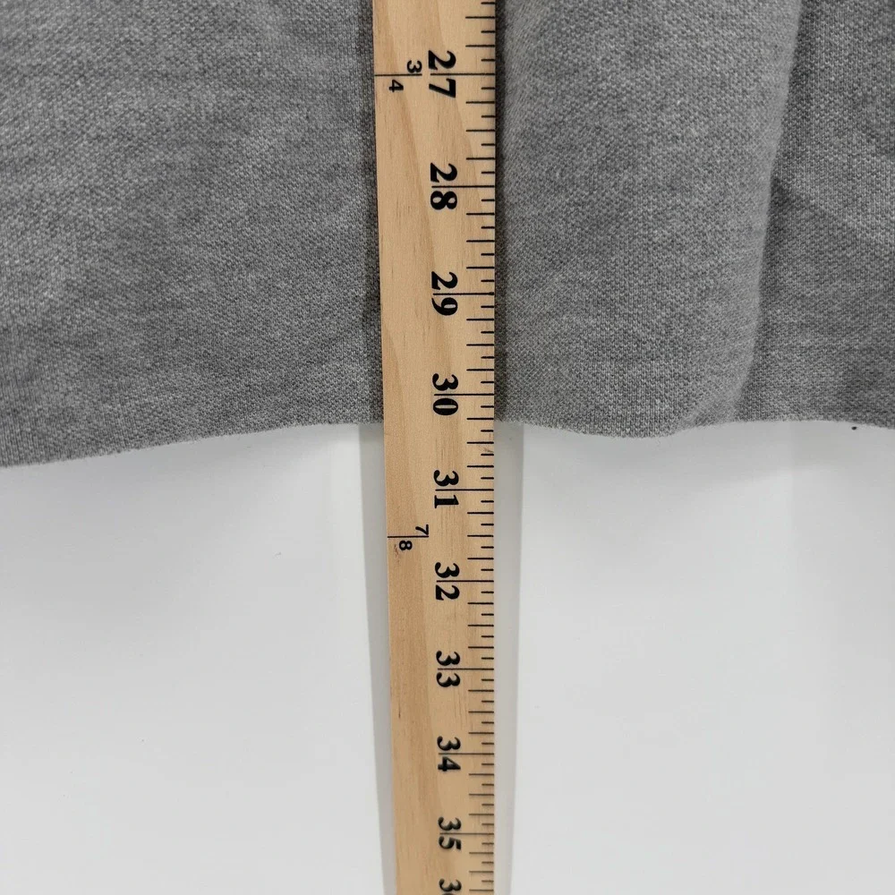 Polo Ralph Lauren Polo Shirt Mens Large Gray Custom Fit Short Sleeve Mesh Cotton